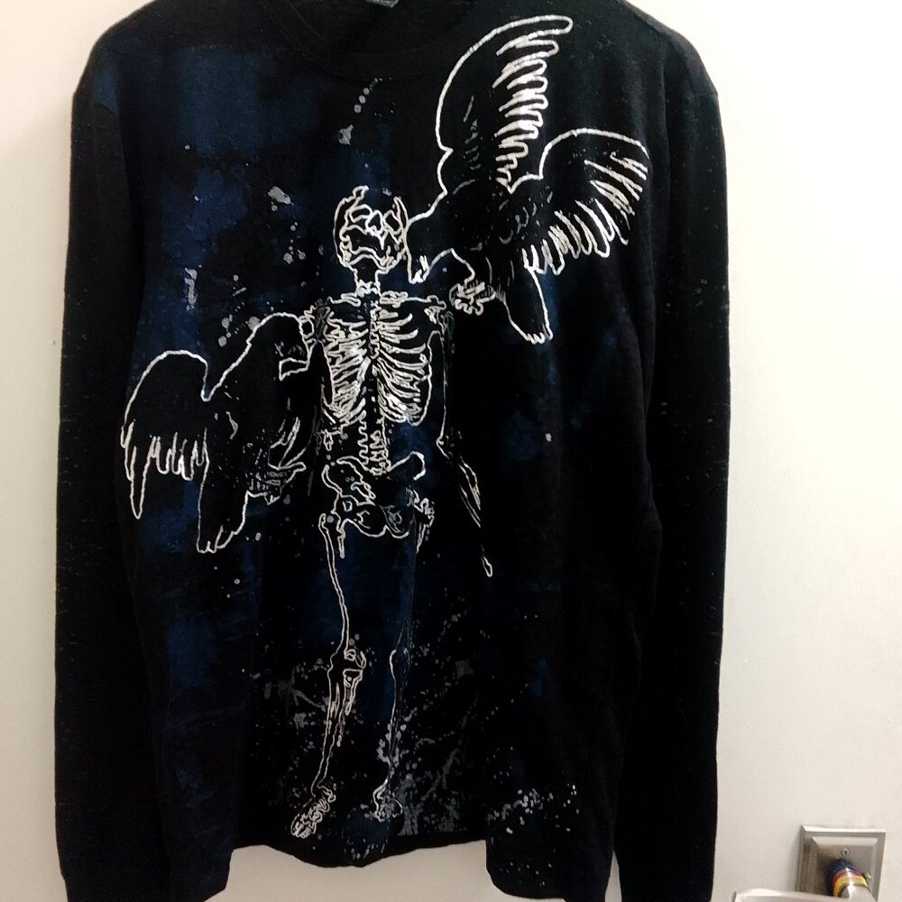 "Inc International Concepts", Skeleton and Crows Long Sleeved Ladies Top